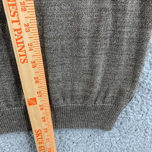 NEW Joseph Abboud Sweater Mens XL Brown Merino Wool Blend Pullover Cable Knit - Picture 10 of 11